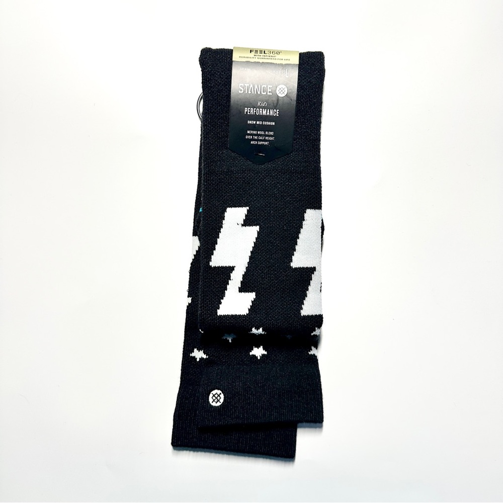 Stance Lightning Bolt Athletic Socks - Black and White